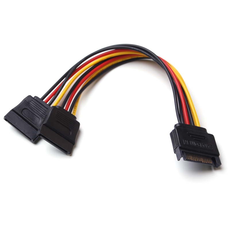 מתאם כבל מפצל הספק SATA זכר X1 ונקבה X2 גולד-טאץ' Gold Touch | E-SATA-P2 | SATA Power Splitter Cable Adapter – תמונה 3