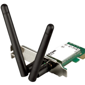 מתאם רשת אלחוטי די-לינק PCI express בתקן 802.11N עד 300Mbps שתי אנטנות D-Link | DWA-548