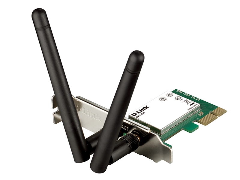 מתאם רשת אלחוטי די-לינק PCI express בתקן 802.11N עד 300Mbps שתי אנטנות D-Link | DWA-548