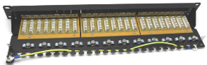פאץ' פאנל מלא 24 פורט LUGGAR HP-PP6A-24 PATCH PANEL-24 RJ-45 CAT 6A STP WITH CONNECTORS
