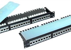 פאץ' פאנל מלא 24 פורט LUGGAR HP-PP6A-24 PATCH PANEL-24 RJ-45 CAT 6A STP WITH CONNECTORS