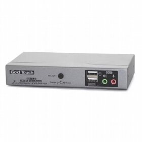 קופסאות מיתוג 2 פורטים Displayport גולד-טאץ' Gold Touch KVM-DP-2 2 port Displayport KVM Switch (2)