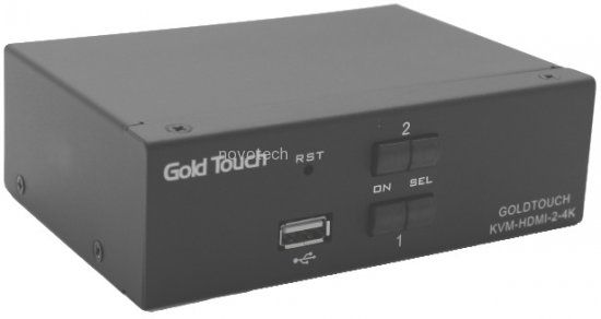 קופסאות מיתוג 2 פורטים HDMI 4K גולד-טאץ' Gold Touch KVM-HDMI-2-4K 2 Port HDMI KVM Switch (1)