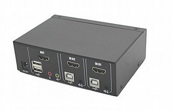 קופסאות מיתוג 2 פורטים HDMI 4K גולד-טאץ' Gold Touch KVM-HDMI-2-4K 2 Port HDMI KVM Switch (3)