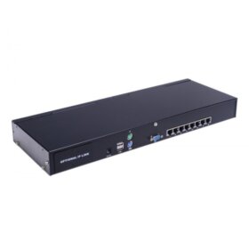 קופסת מיתוג עם 8 יציאות גולד-טאץ' Gold Touch KVM-LAN-8 8Ports Rack KVM Switch wLAN Connection (1)