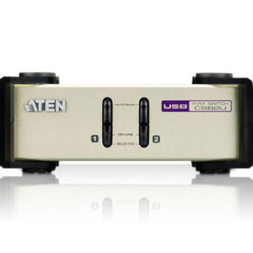 קופסת מתג עם 2 יציאות USB ו VGA יחידת בקרה שולחנית Aten CS82U 2-Port PS2-USB VGA KVM Switch (3)