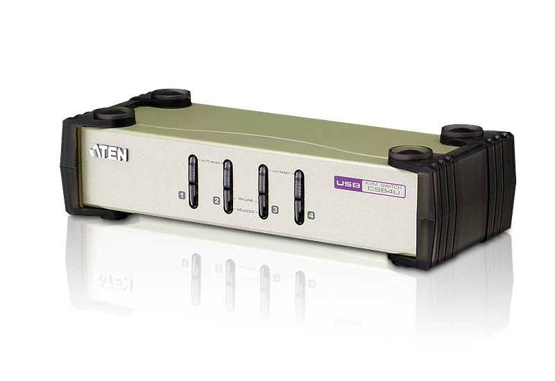 קופסת מתג עם 2 יציאות USB ו VGA יחידת בקרה שולחנית Aten CS82U 2-Port PS2-USB VGA KVM Switch (4)