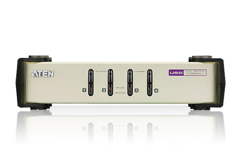 קופסת מתג עם 2 יציאות USB ו VGA יחידת בקרה שולחנית Aten CS82U 2-Port PS2-USB VGA KVM Switch (6)