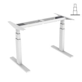 שולחן מתכוונן אפור ללא פלטה Loctek | ET201 | Standing Desk Kit