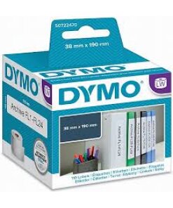 מדבקות נייר 110 יח' דבק רגיל גודל 190X38 מ"מ DYMO | DW99018