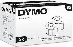 110 יח' מדבקות נייר דבק רגיל גודל 190X59 מ"מ DYMO | DW99019