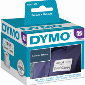 220 יח' מדבקת נייר דבק רגיל גודל 101X54 מ"מ DYMO | DW99014