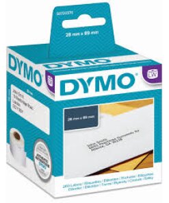 260 יח' מדבקת נייר דבק רגיל גודל 89X28 מ"מ DYMO | DW99010