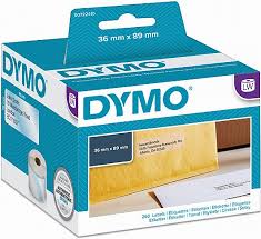 260 יח' מדבקת פלסטיק דבק רגיל גודל 89X36 מ"מ DYMO | DW99013