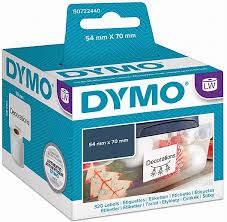 320 יח' מדבקת נייר דבק רגיל גודל 70X54 מ"מ DYMO | DW99015