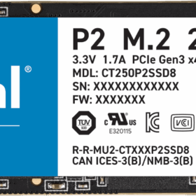 כונן מהיר Crucial | CT250P2SSD8 | SSD 250GB P2 M.2 3D NAND NVMe PCIe