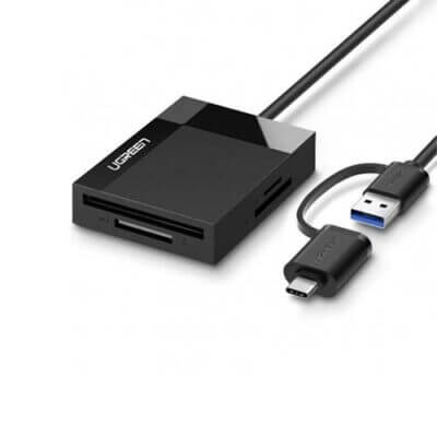 קורא כרטיסי SD בחיבור USB3.1 יוגרין קורא 4 כרטיסים בו זמנית | UREEN | 40755 | OTG