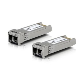 זוג מתאמים אופטיים מסוג Multi-mode מהירות העברה 10 Gbps SFP להעברת תקשורת למרחקים UbiquiTi | UF-MM-10G