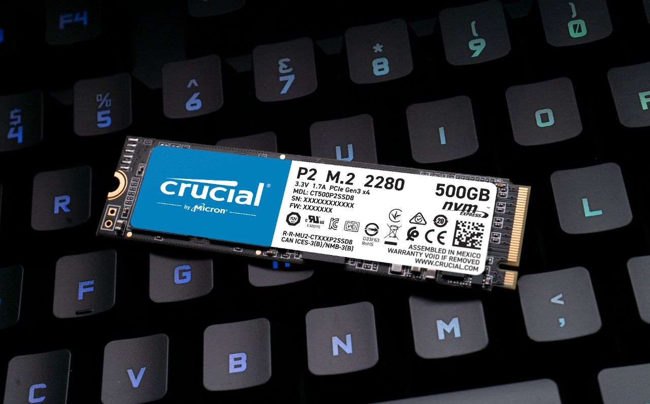 כונן מהיר Crucial | CT500P2SSD8 | SSD 500GB P2 M.2 3D NAND NVMe PCIe
