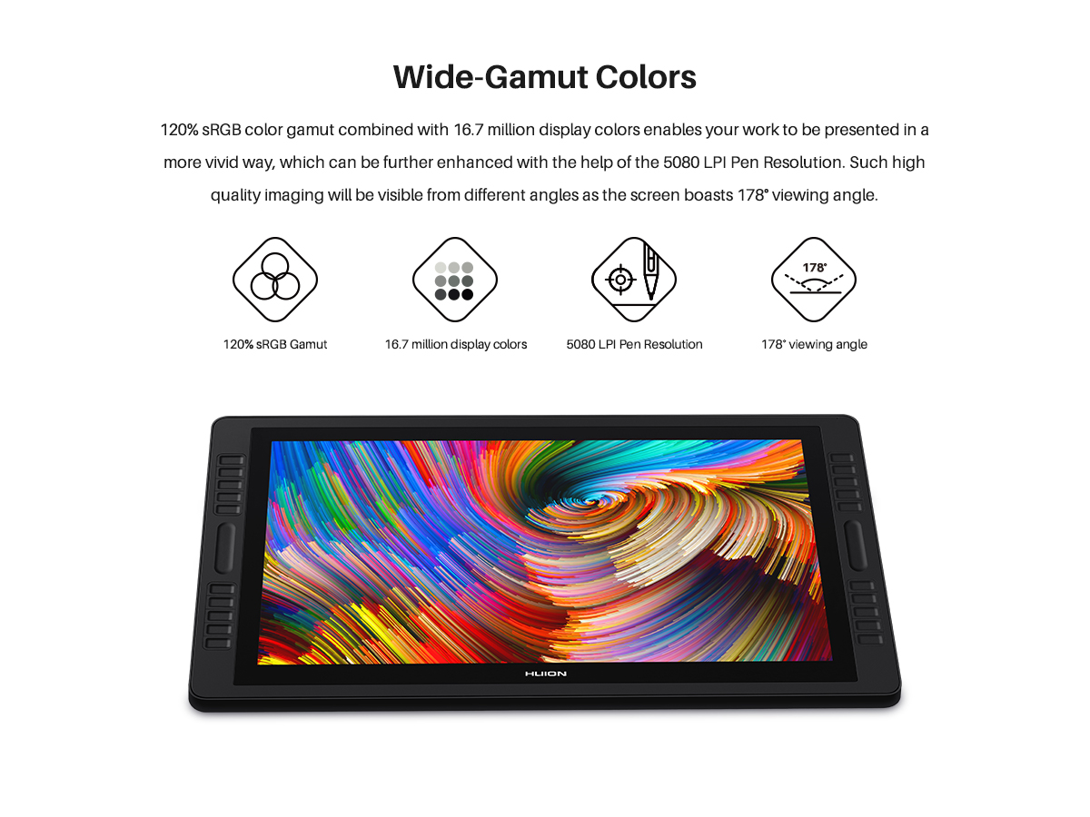 לוח גרפי אלקטרוני HUION GT-2201 Kamvas Pro 22 Pen Display 22Inch Drawing Board