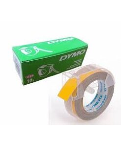 מארז 10 סרטי PVC להבלטת צבע כתב לבן על רקע צהוב DYMO | DY0935