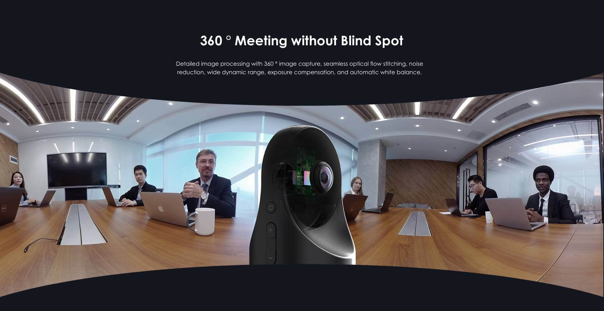 מצלמת רשת וחדרי ישיבות קנדאו Kandao Meeting Pro MT0822 1080p 360° 30MP SuperHDR (1)
