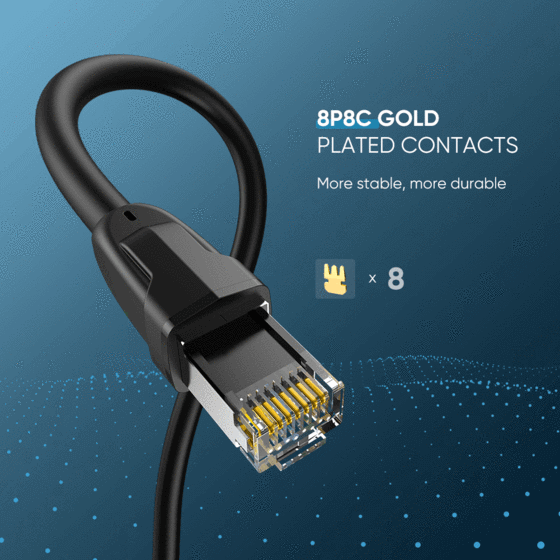 מתאם Cat8 זכר ל RJ45 זכר אורך הכבל 1 מטר יוגרין UGREEN 70327 (4)