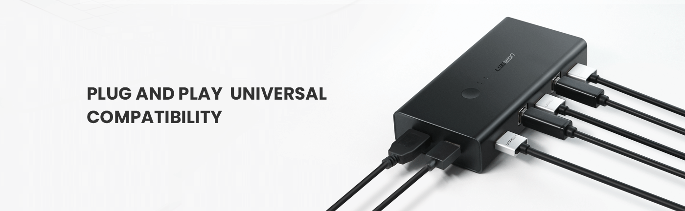 קופסאת מיתוג HDMI KVM איכות 4K ל 2 מסכים יוגרין UGREEN | 50744