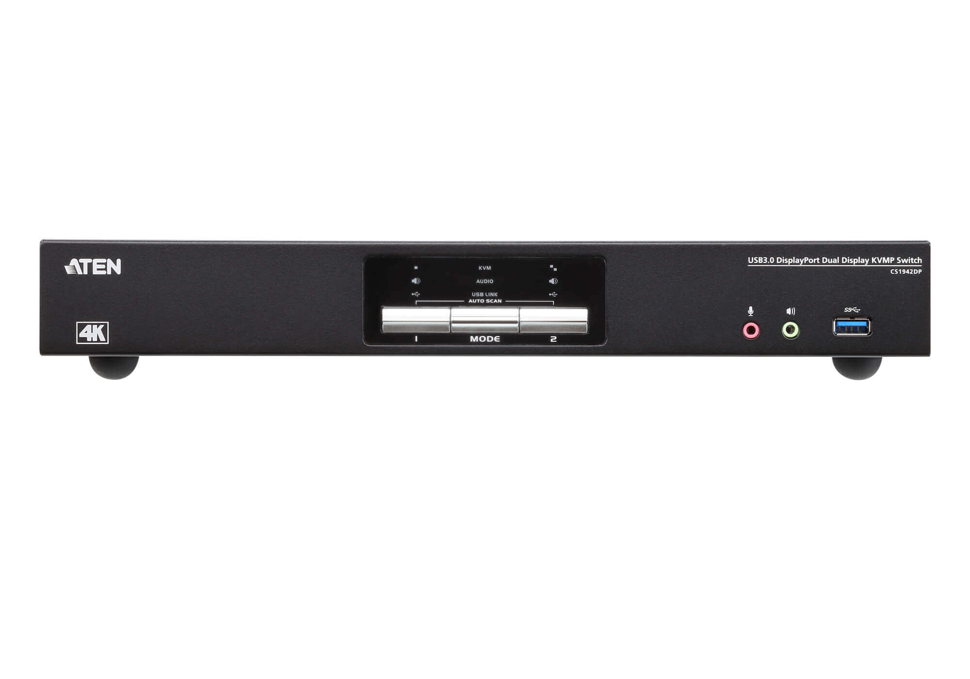 מתג כפול תצוגה 2 יציאות חיבור USB 3.0 איכות 4K קצב העברת נתונים גבוה Aten CS1942DP DisplayPort USB3.0 4k (1)