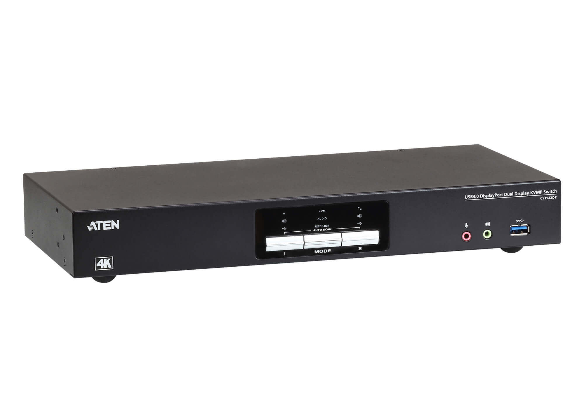 מתג כפול תצוגה 2 יציאות חיבור USB 3.0 איכות 4K קצב העברת נתונים גבוה Aten CS1942DP DisplayPort USB3.0 4k (2)