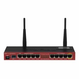 נקודת גישה של 2.4GHz ו 1000mW AP, X5 Ethernet, X5 Gigabit Ethernet זיכרון פנימי MikroTik RB2011UiAS-2HnD-IN (1)