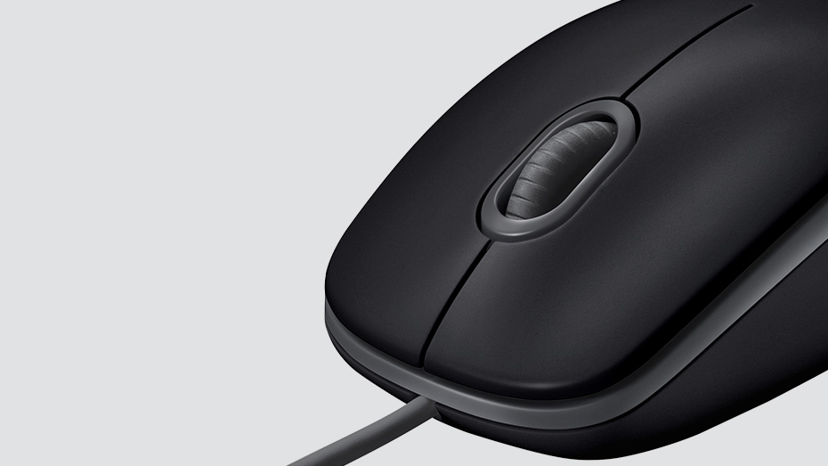 עכבר חוטי שקט לוגיטק קליקים וגלילה שקטה Logitech B110S (1)