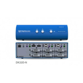 קופסת מיתוג 2 חיבורי DP עם חיבור מאובטח HighSecLabs CPN11418 DK22D-N 2-Port DVI-I Video Dual Head KVM switch