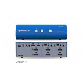 קופסת מיתוג 2 חיבורי HDMI עם חיבור מאובטח HighSecLabs CPN11421 DK22P-N 2-Port DP Video Dual Head KVM switch
