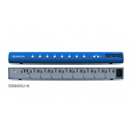 קופסת מיתוג 8 חיבורים עם חיבור מאובטח HighSecLabs CPN11449 SM80NU-N 8-Port KM switch