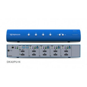 קופסת מיתוג חיבור DP עם חיבור מאובטח HighSecLabs CPN11426 DK42PU-N 4-Port DP Video Dual Head KVM switch