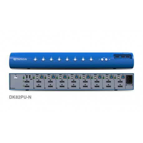 קופסת מיתוג חיבור DP עם חיבור מאובטח HighSecLabs CPN12605 DK82PU-N 8-Port DP Video Dual Head KVM switch