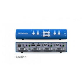 קופסת מיתוג חיבור DVI עם חיבור מאובטח HighSecLabs CPN11416 SX22D-N 2-Port x 2 DVI-I Video KVM Mini-Matrix switch (1)