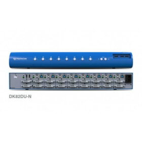 קופסת מיתוג חיבור DVI עם חיבור מאובטח HighSecLabs CPN11446 DK82DU-N 8-Port DVI-I Video Dual Head KVM switch