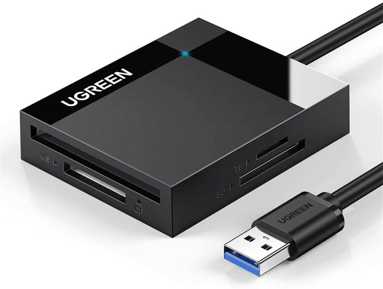 קורא כרטיסי SD בחיבור USB3.0 יוגרין קורא 4 כרטיסים בו זמנית UGREEN 40755 (1)