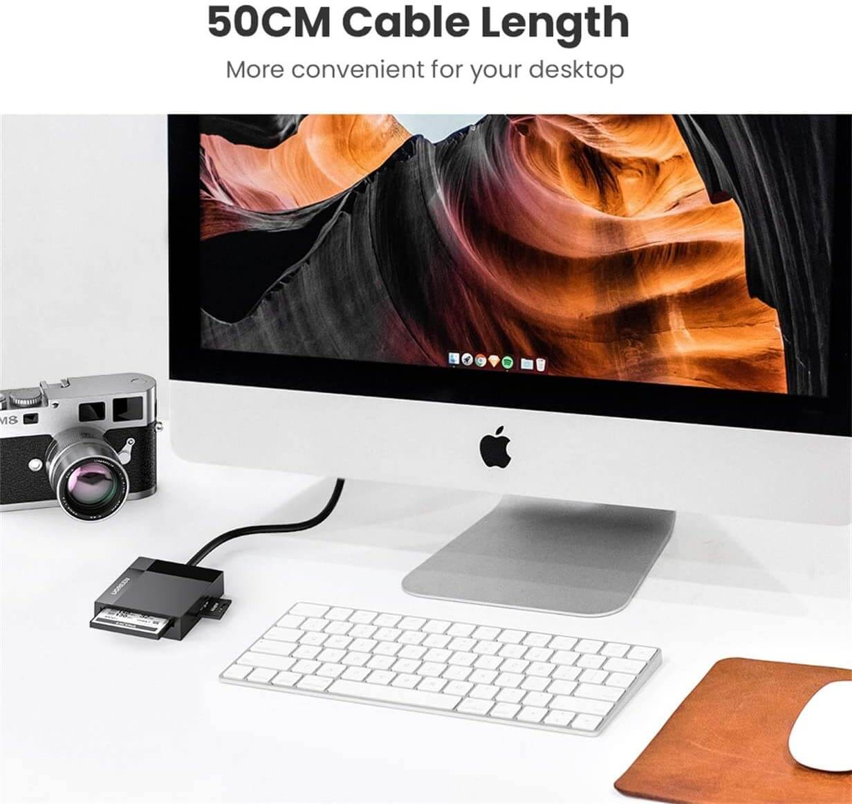 קורא כרטיסי SD בחיבור USB3.0 יוגרין קורא 4 כרטיסים בו זמנית UGREEN 40755 (2)