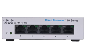 רכזת סיסקו חמש יציאות מתג שולחני לא מנוהל Cisco CBS110-5T-D-EU Business Switch