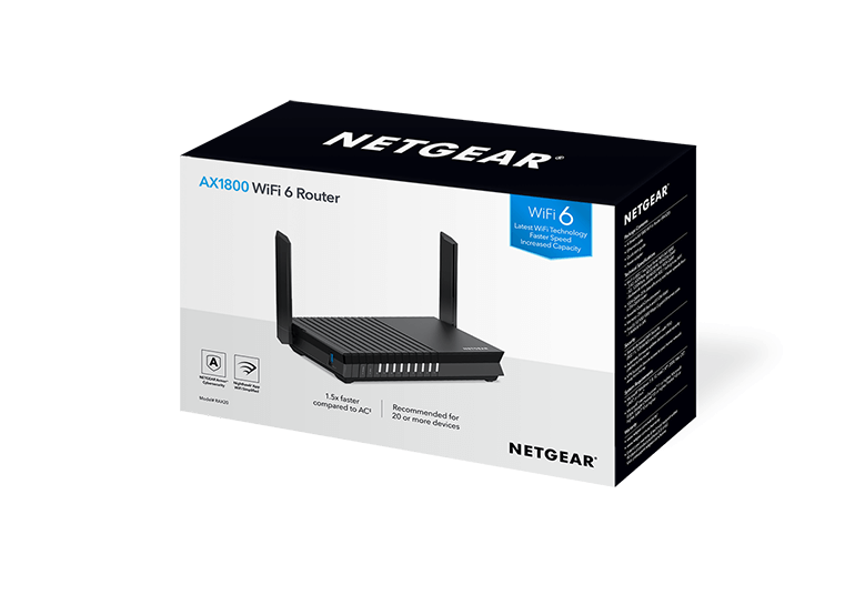 נתב ראוטר אלחוטי חיבור USB3.0 עם זרם כפול נתב נתגר NETGEAR RAX20 AX1800 Dual-Band WiFi 6 Router (4)