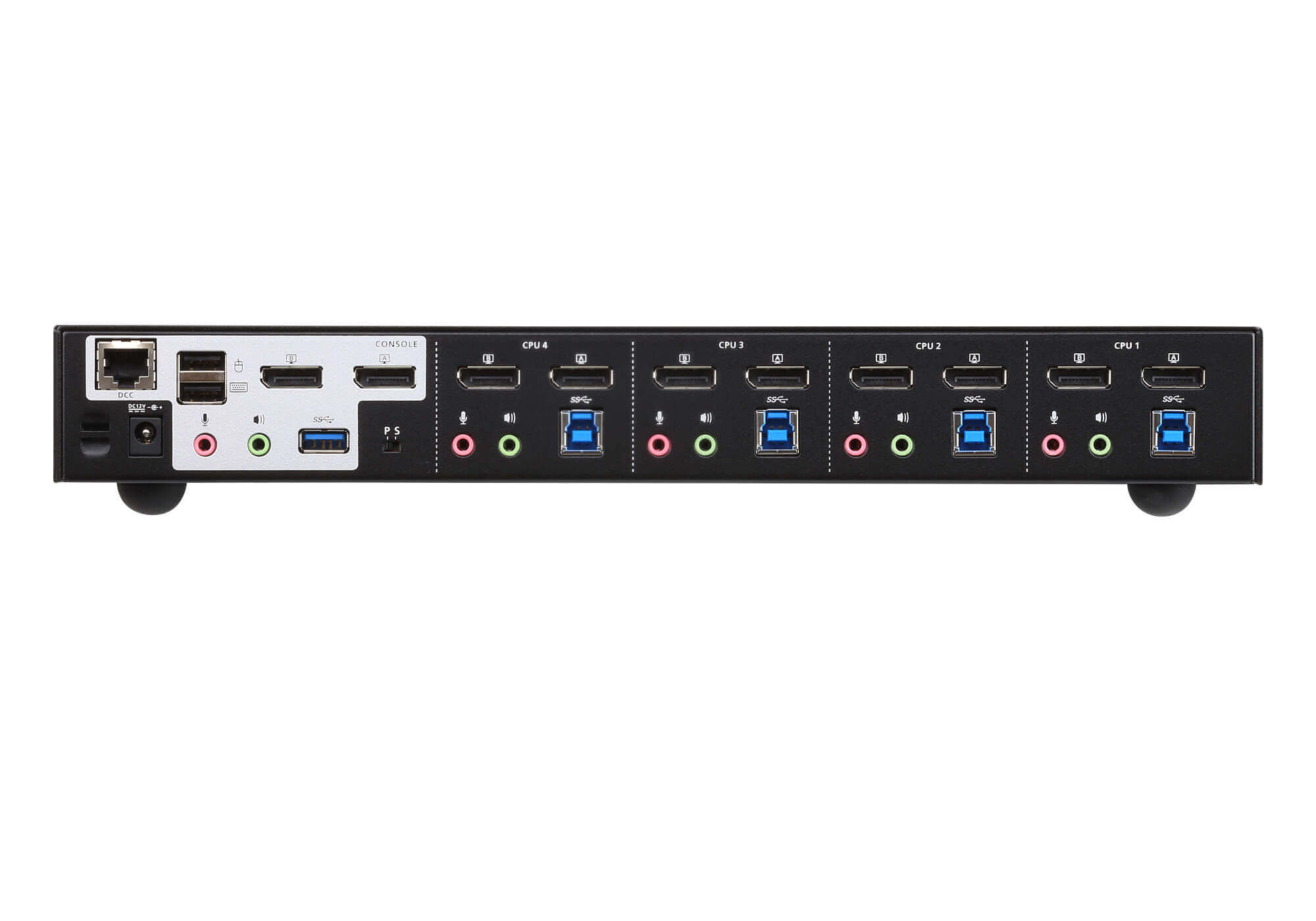 קופסת מיתוג 4 ערוצים ATEN CS1944DP 4-Port USB 3.0 4K DisplayPort Dual Display KVMP™ Switch (1)