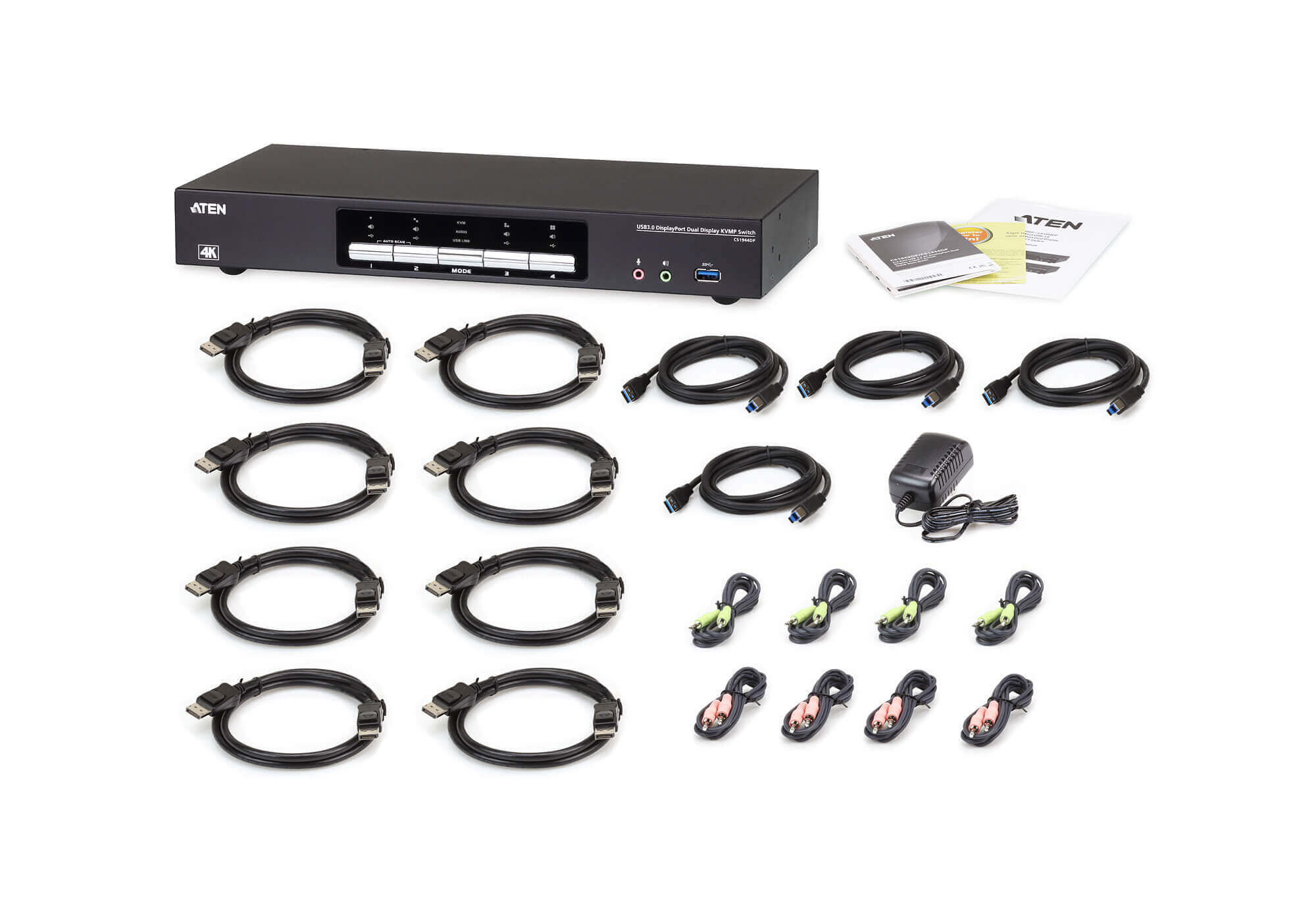 קופסת מיתוג 4 ערוצים ATEN CS1944DP 4-Port USB 3.0 4K DisplayPort Dual Display KVMP™ Switch (5)