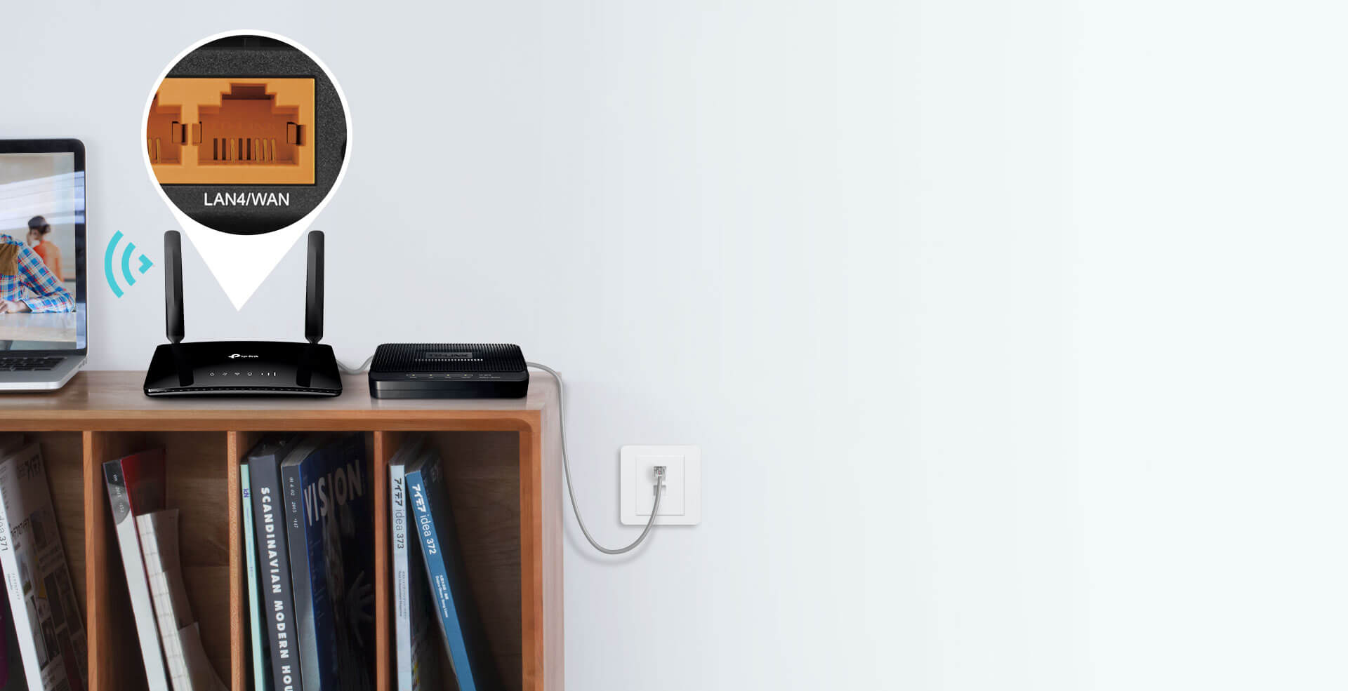 חיבור WAN זמין יציאת ה- WAN/LAN של Gigabit מאפשרת לארצ'ר MR200 לפעול כנתב אלחוטי מסורתי התואם למודמי כבלים, סיבים ו- DSL. וכאשר הוא מוגדר כנתב אלחוטי, חיבור 3G/4G שלו פועל כגיבוי כדי לספק חיבור אינטרנט מתמשך ואמין עבורך.