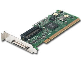 כרטיס מסך PCI64 קצב העברת נתונים מהיר ADAPTEC 29160LP Ultra160 SCSI