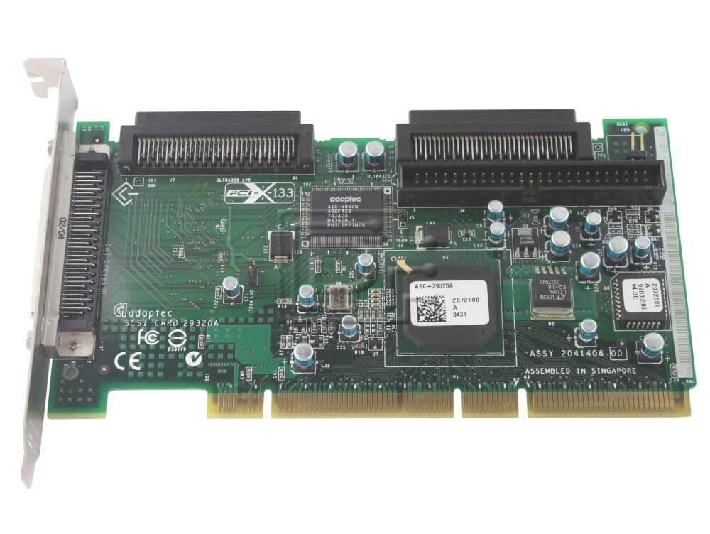 כרטיס מסך PCI64 קצב העברת נתונים מהיר ADAPTEC 29320A-R Ultra320 SCSI (2)