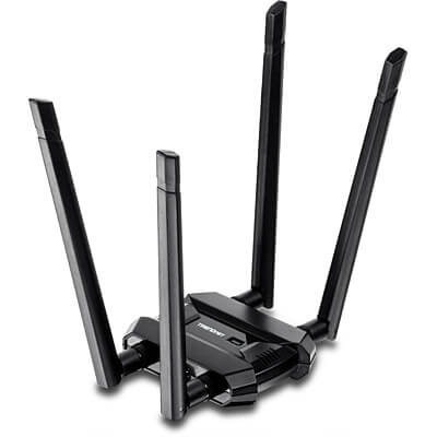 מתאם USB אלחוטי כפול להקה AC1900 כולל אנטנות TRENDNET TEW-809UB (2)