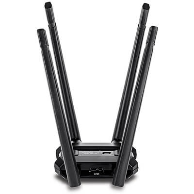 מתאם USB אלחוטי כפול להקה AC1900 כולל אנטנות TRENDNET TEW-809UB (4)